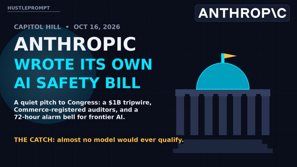 Anthropic quietly pitches Congress its own AI safety bill