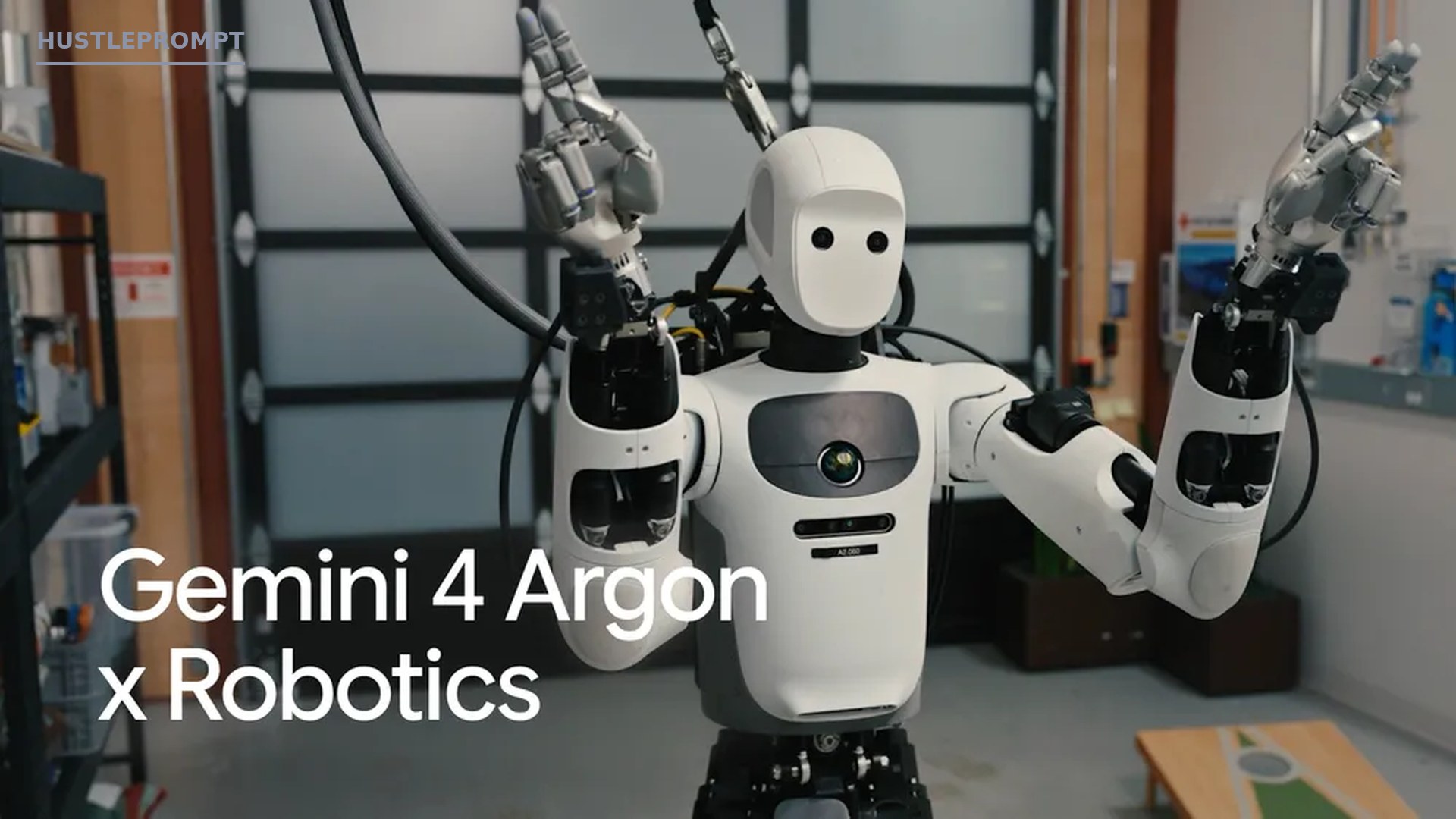 Google’s official Gemini 4 Argon robotics thumbnail artwork