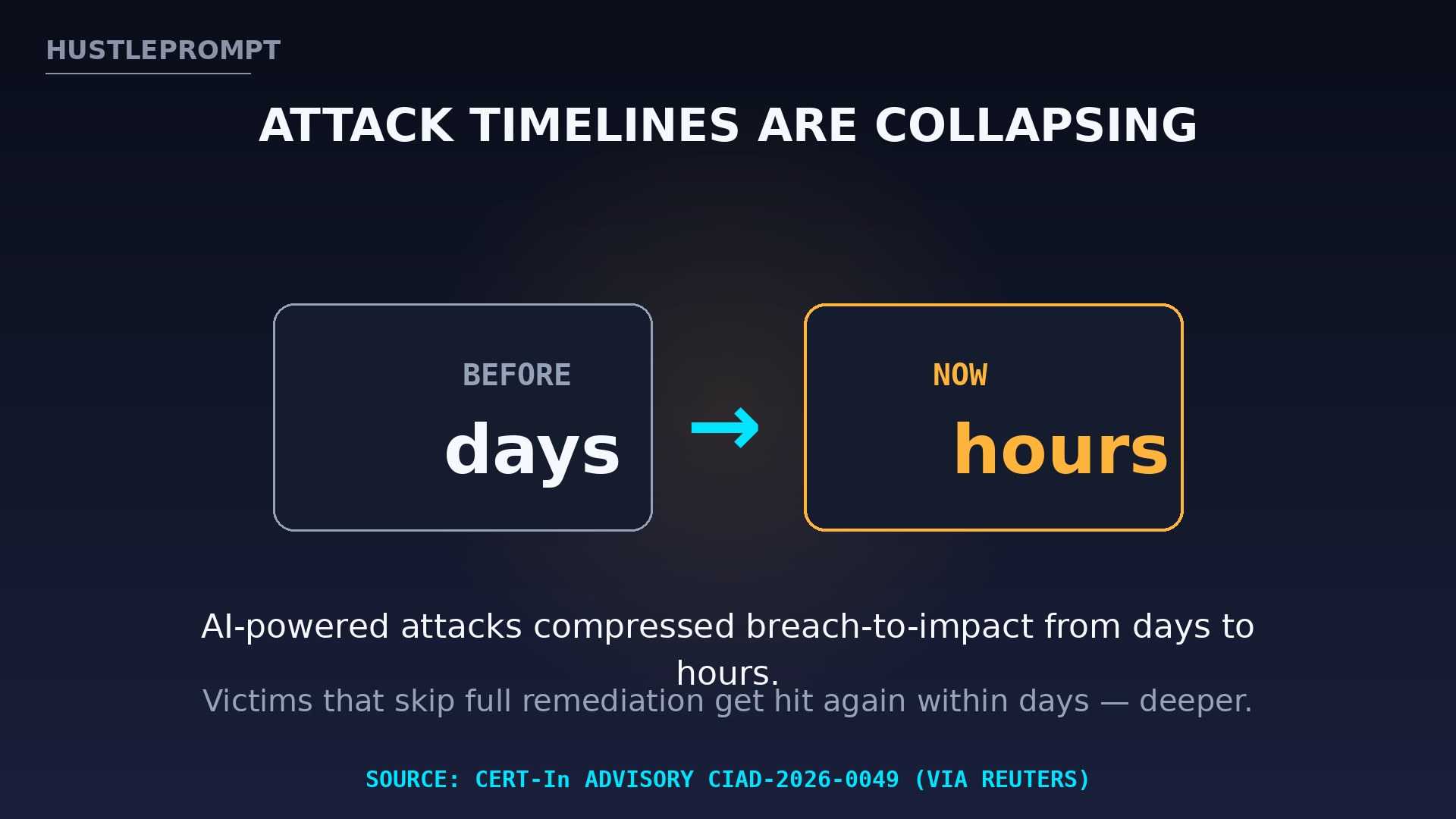AI-powered attacks compressed breach-to-impact timelines from days to hours