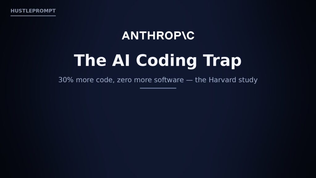 The AI Coding Trap: 30% more code, zero more software - Harvard study