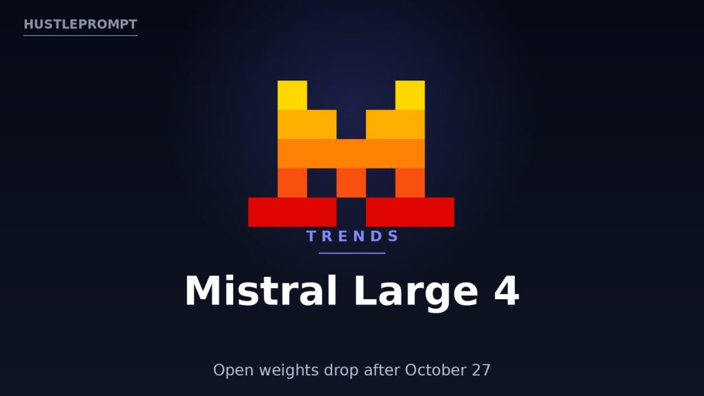 Mistral Large 4 Open Weights Drop After Oct 27