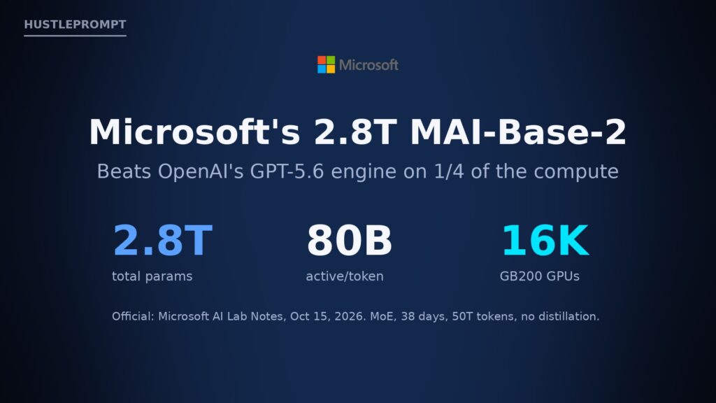 Microsoft's MAI-Base-2, a 2.8 trillion parameter AI model