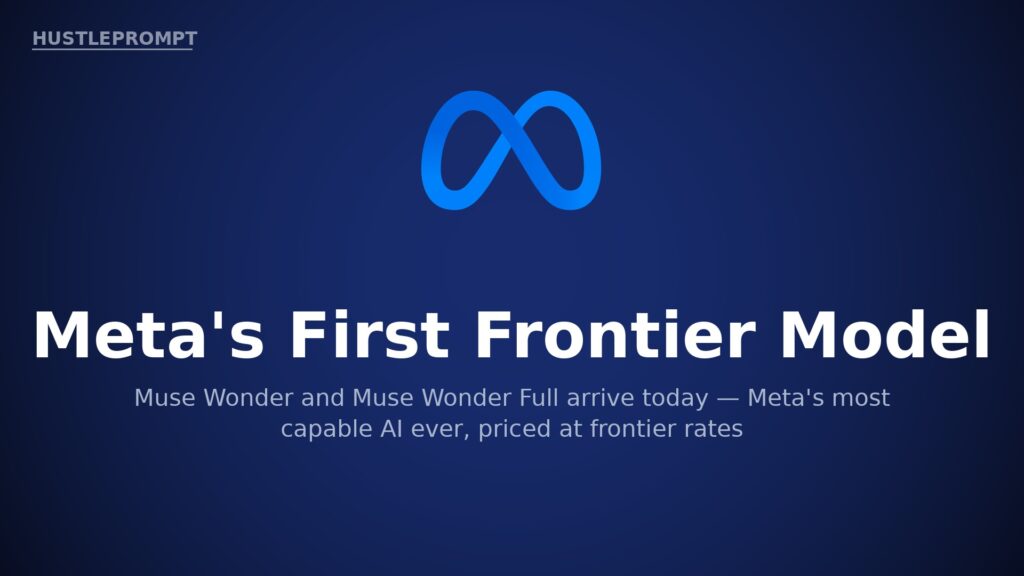 Meta Muse Wonder launch - Meta's first frontier AI model
