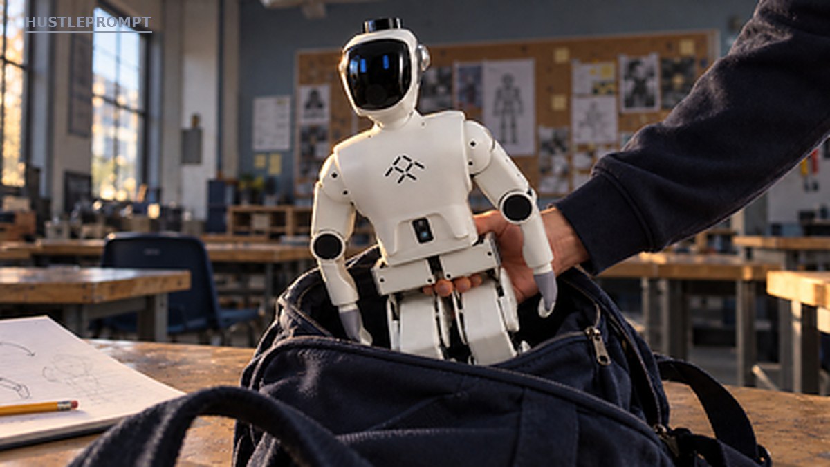 FF Nova Mini carried in a backpack as a portable Physical AI lab