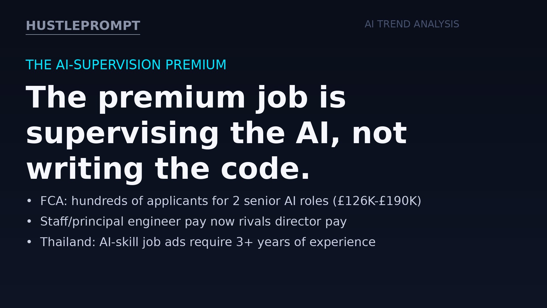 The AI-supervision premium: seniors supervising AI output command top pay