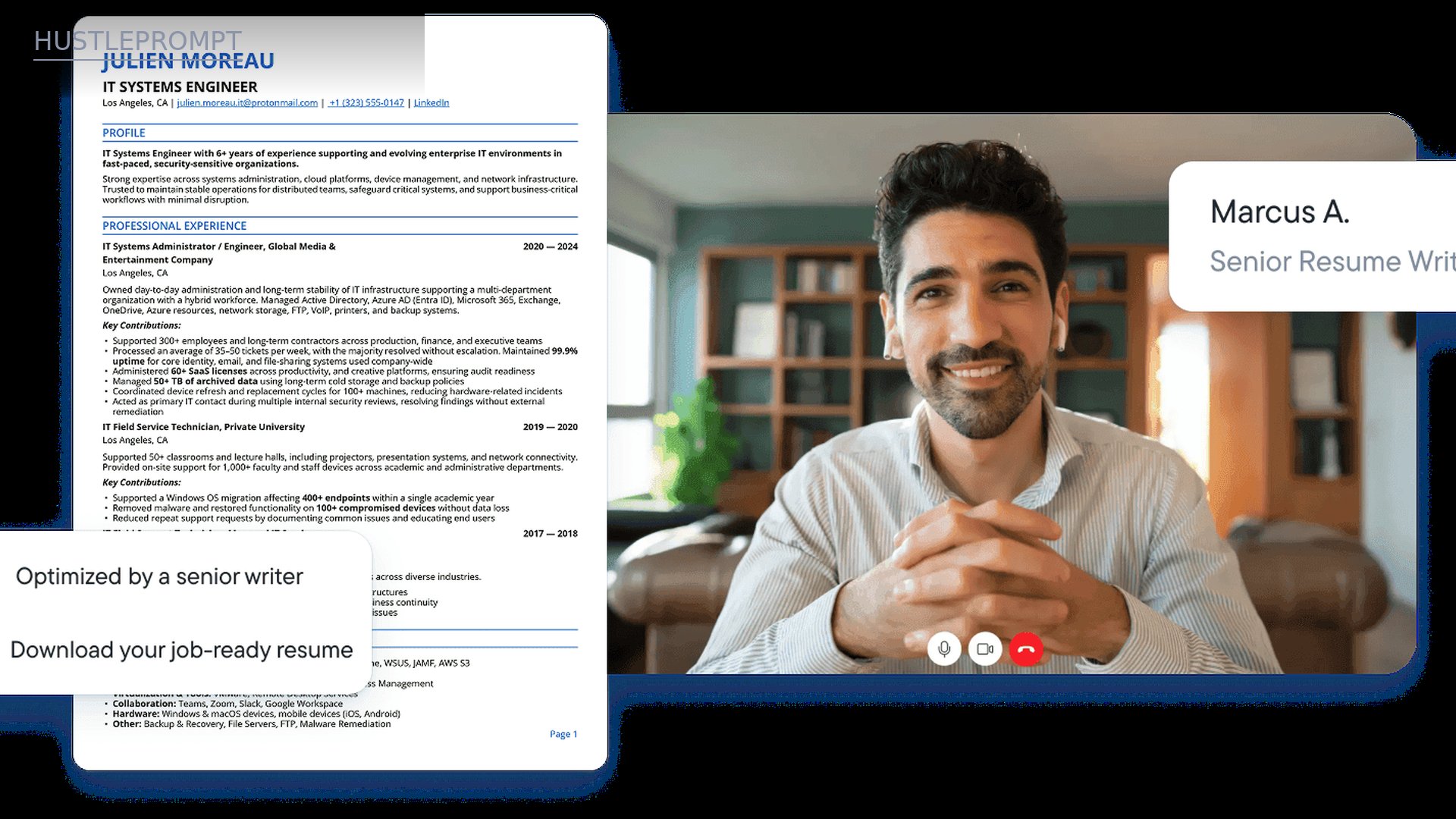 TopResume official hero image for its professional resume writing service, which anchors the market at $179 per resume