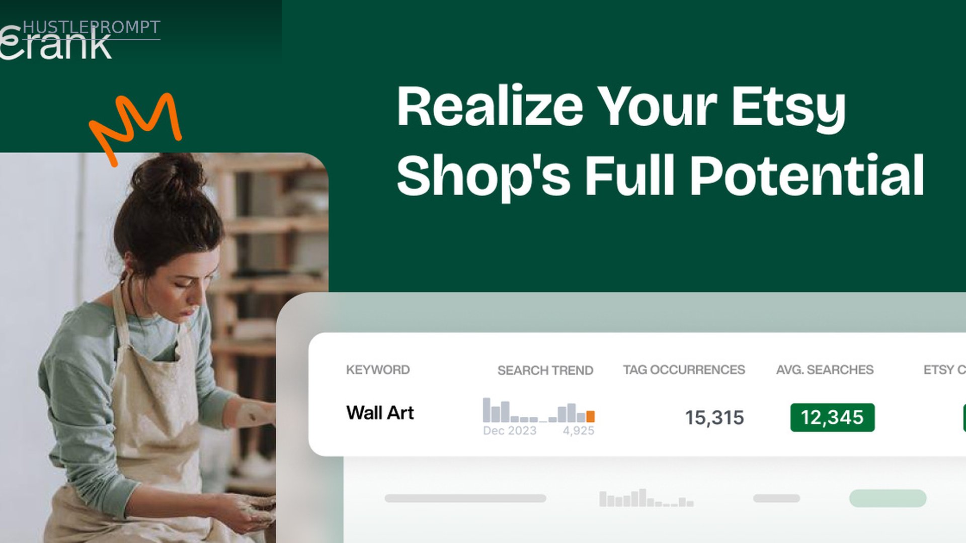 eRank's official keyword research dashboard, built for Etsy sellers